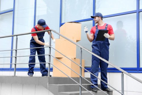 Experienced removal company staff preparing for a move