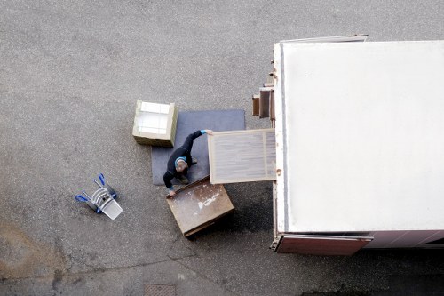 Move preparation with boxes and packing materials