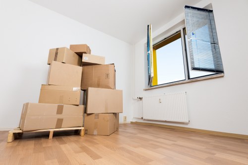 Man and Van trucks helping with a residential relocation in London